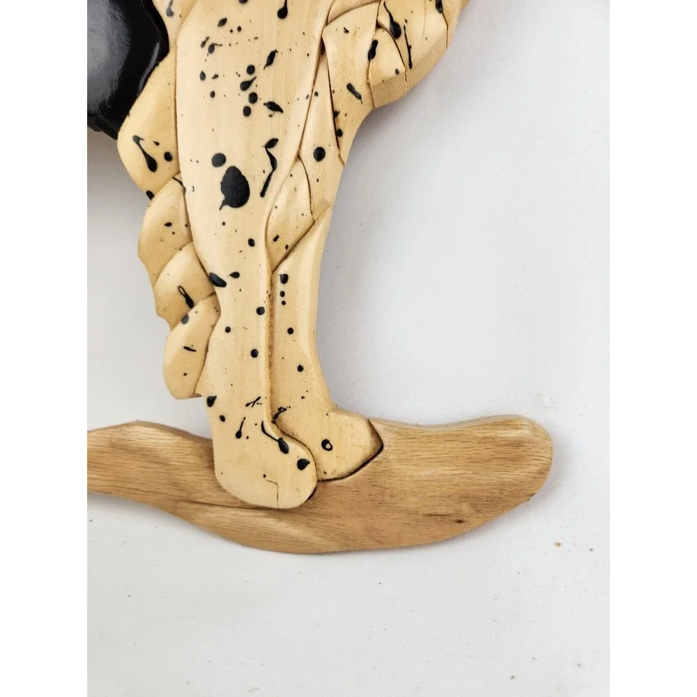 Wood Intarsia Stabyhoun English Setter Field Dog Pointer Handmade Wall Artisan‎